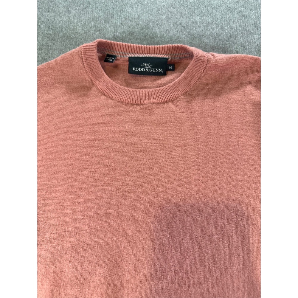 Rodd & Gunn Womens Salmon Pink 100% Extrafine Merino Wool Crewneck Sweater M